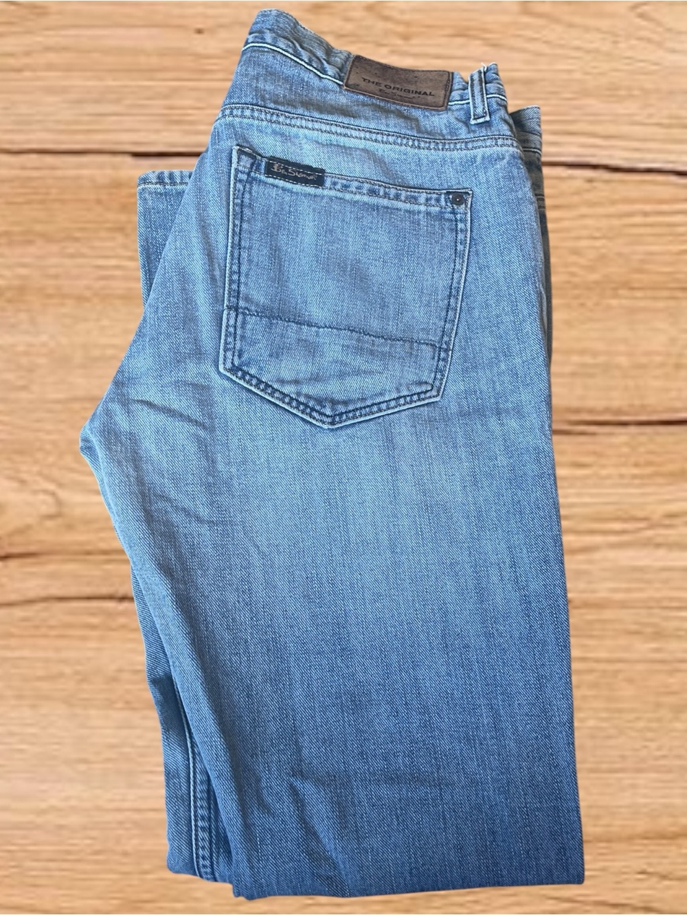 BEN SHERMAN True Icon Men’s Straight Leg Jeans 34x32 Blue Denim MG11014 - Picture 3 of 13